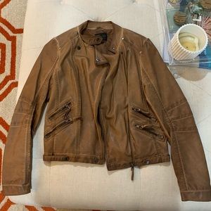 BLU PEPPER BROWN LEATHER JACKET